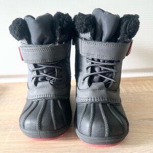 Cat & Jack Black Kids Snow Boots 7 Toddler